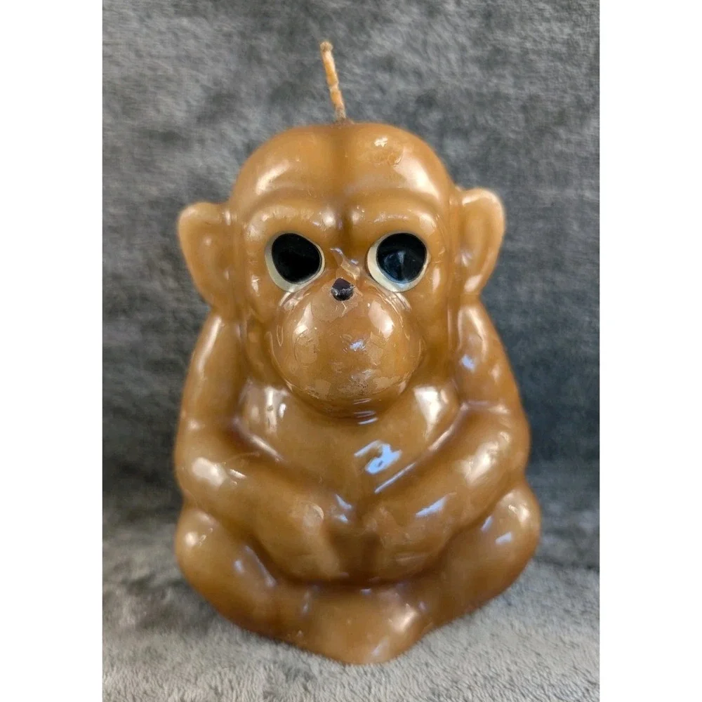 Monkey Candle Figurine Novelty Candle Unique Home Decor Gift Idea White Elephant
